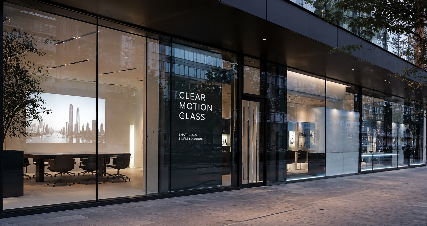 Clear Motion Glass architectural LED facade